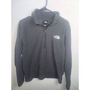The North Face Sweater Mens Medium Dark Gray Fleece 1/4 Zip